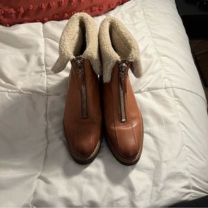 Sam Edelman Sherpa Lined Leather Bootie